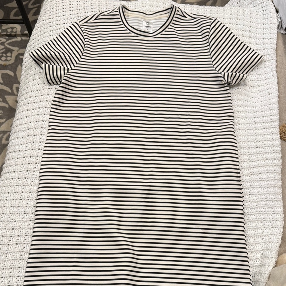 Striped Black and White Women's Dress